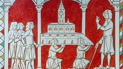 В Воронеже завершили роспись к 350-летию Петра I на ограде дома-музея Никитина